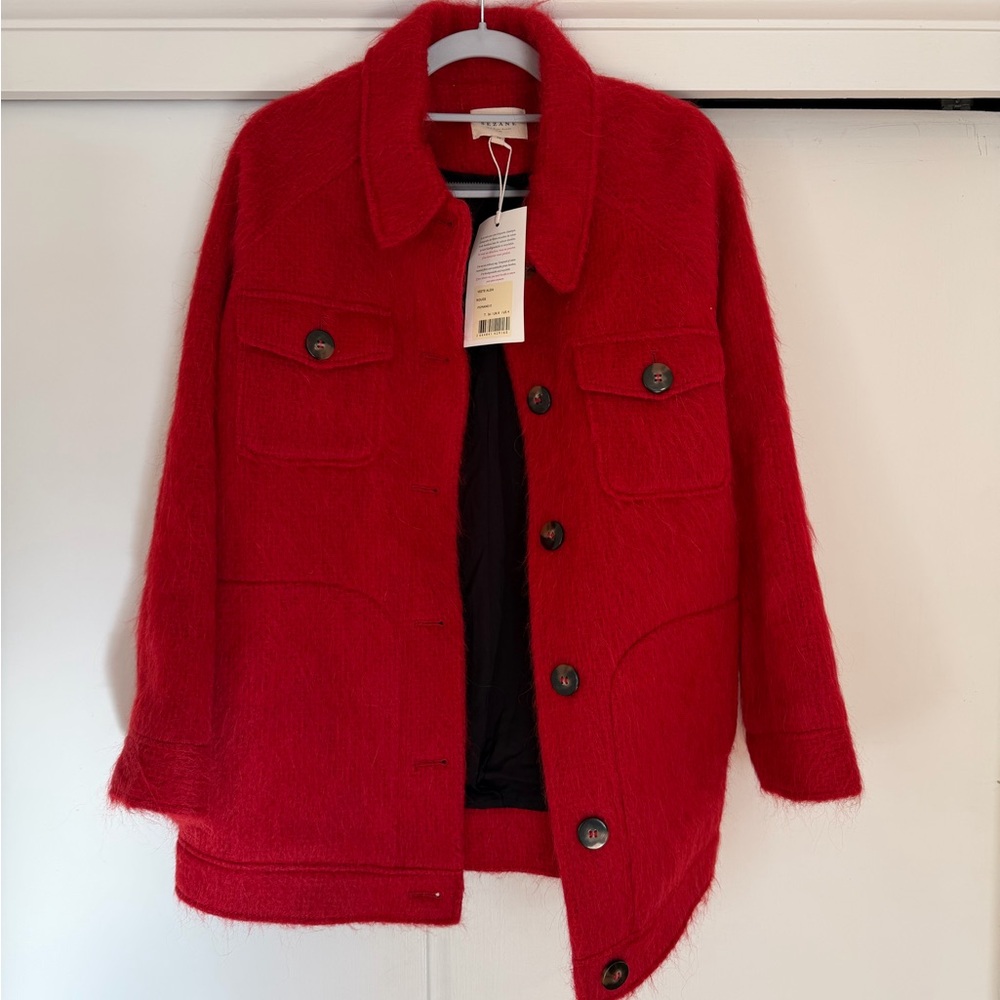 LAST CHANCE Sezane Alda Red Wool Jacket